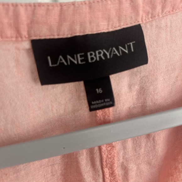 Lane Bryant Blush Peasant Blouse Linen Lightweight‎ - Picture 6 of 7